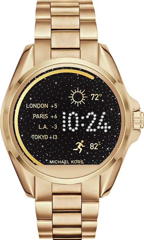 michael kors bradshaw smartwatch gold mit edelstahlarmband|michael kors smart watch review.